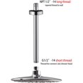 thumbnail image 2 of Ceiling Mount Shower Arm with Flange for Rain Shower Head,Stainless steel Straight Arm for Fixed Shower Head,6 Inch Chrome, 2 of 8