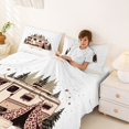 thumbnail image 3 of Castle Fairy Boho Camper Full Size Sheets 4-Piece for Teens, Leopard Tent Forest Bed Sheets for Bedroom, Brown White, 3 of 6