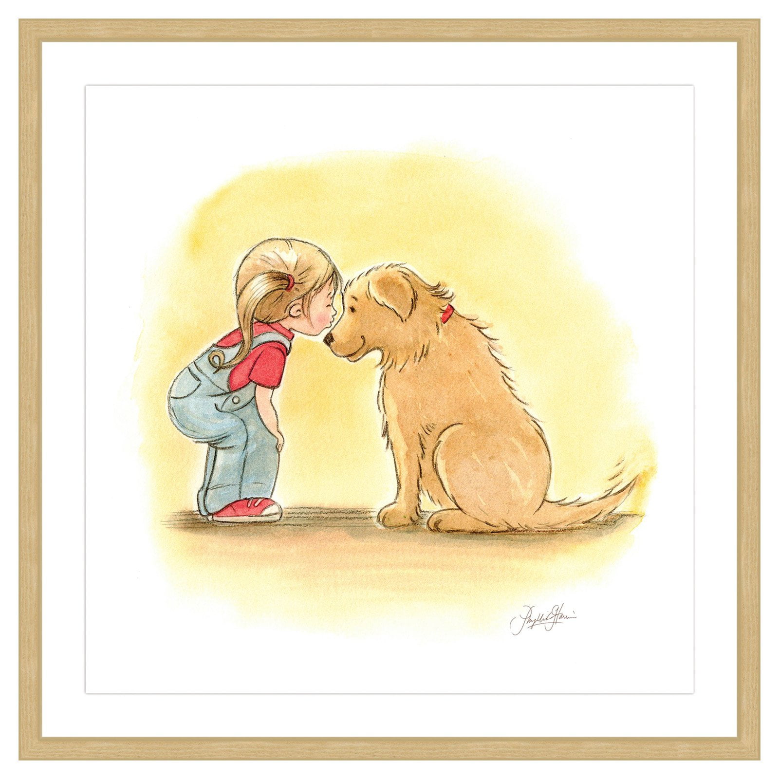 "First Love" by Phyllis Harris Framed Painting Print