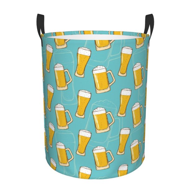 Fotbe Beer Cesto de Ropa con Asas, Cesto Impermeable de Gran Capacidad, Bolsa de Lavado para Dormitorio, Cesto de Ropa con Ruedas y Asas-Medium