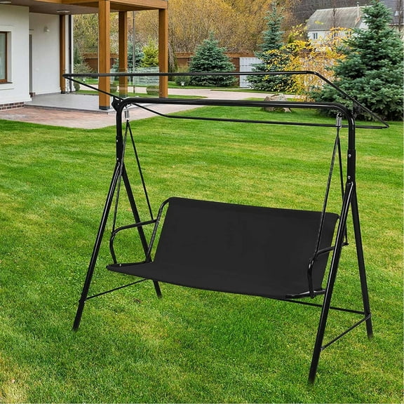 Porch Patio Swing Seat Cover Replacement,600D Thickened Oxford Waterproof Swing Replacement,Cushion Protection,Outdoors Covers Seater for Bench,Seats Swings 3-Seat Garden Yard Canvasm Seating(Black)