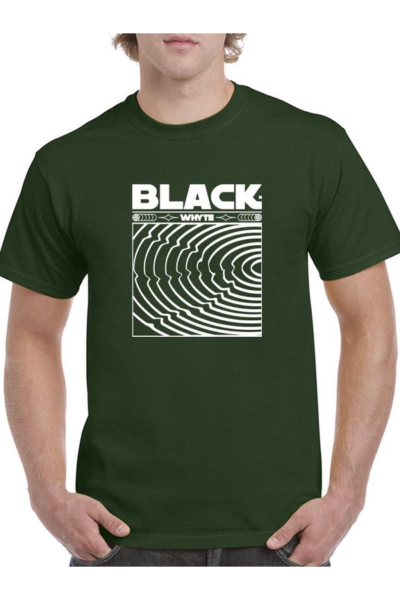 Black Whyte Techno Style T-Shirt Men -Image by Shutterstock, Male Small