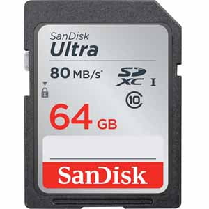 SanDisk 64GB UHS-I Class 10 Ultra SDXC Memory (Best Class 10 Memory Card)