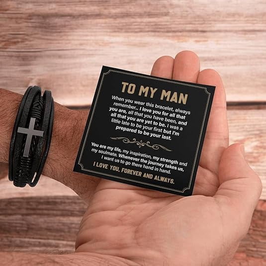 Cross Bracelet for Man, Romantic Gift for Man, Men Cross Bracelet, Cross Bracelet For Men, Men's Bracelet, Men's Bracelets, Birthday Gift For Boyfriend Husband