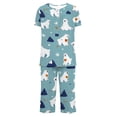 thumbnail image 4 of POROPL Womens Pjs,Cute Print Pajamas Short Sleeve Tops and Capri Pants Sleepwear Loungewear Pajama Sets Size S-3X, 4 of 6