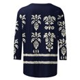 thumbnail image 2 of Cilsoka Womens Floral Print Tee Shirts Plus Size 3/4 Sleeve Tops Crew Neck Vintage Peasant Tunic Dressy Casual Tshirt Blouses, 2 of 4
