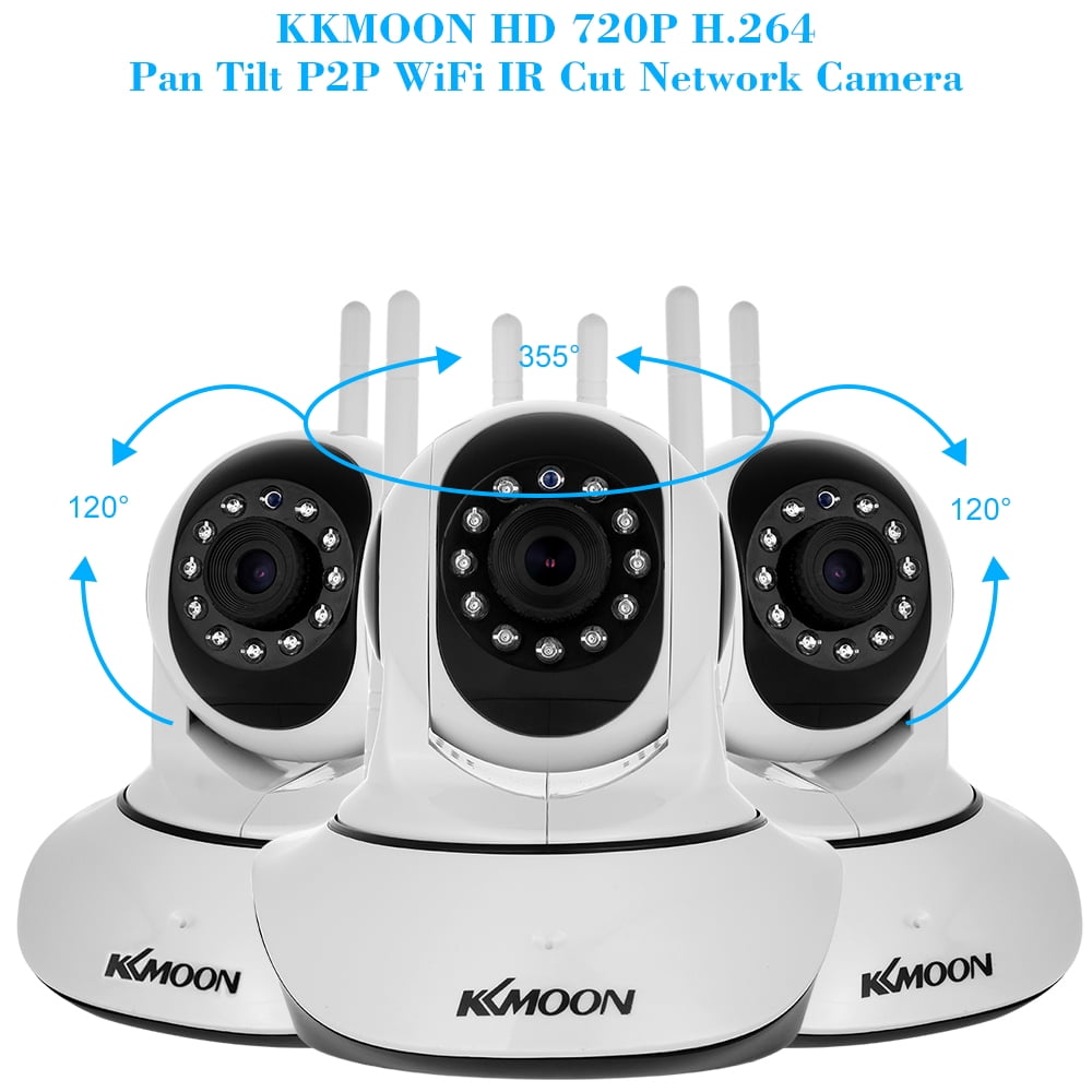 KKmoon 720P Wireless WIFI Pan Tilt PTZ IP Camera CCTV Two-way Audio Night Vision