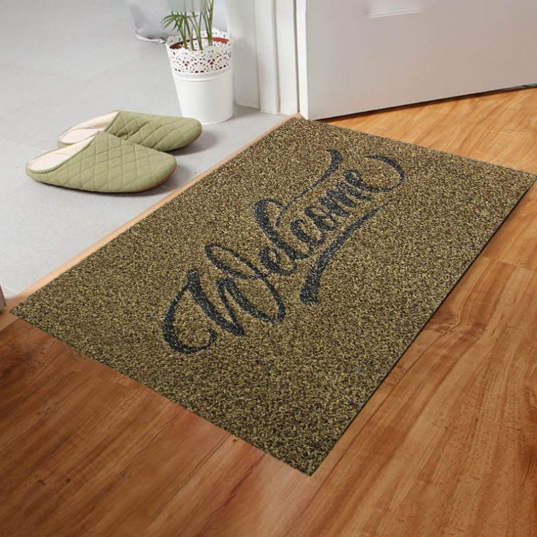 Floor Mat Entrance Door Mats Super Water Absorption Carpet Kitchen Rugs  Doormat For Living Room Home Entrance Door Floor Blanket Gold welcome  50*80cm 