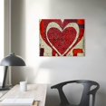 thumbnail image 4 of Orinice Heart Folk Art Fine Art Aesthetic Poster & Print Wall Painting for Home Decor Canvas Prints Living Room Bedroom Office Wall Art 16x12in, 4 of 6