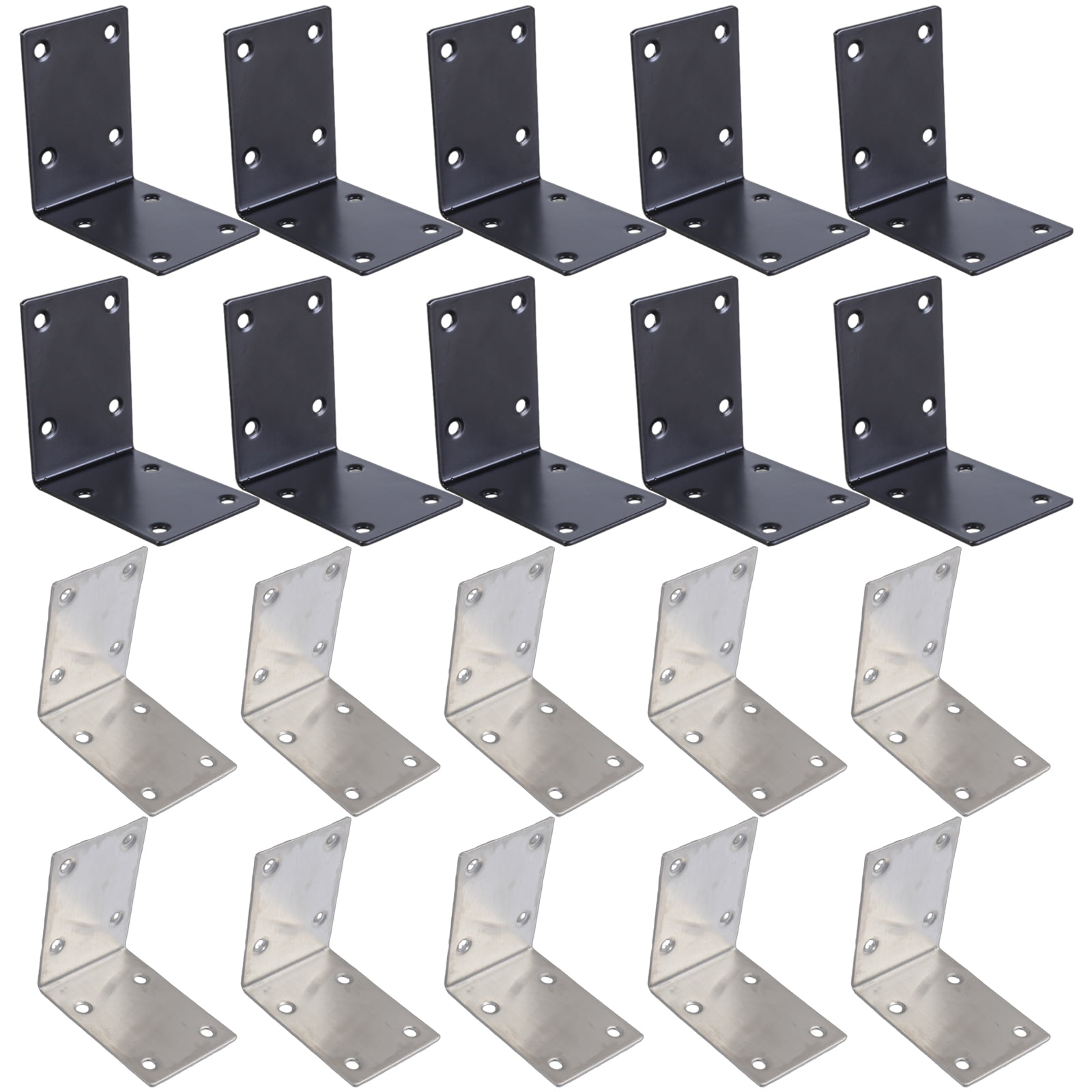 10pcs Heavy Duty Steel L Angles Brackets Heavy Duty 90 Degree Steel L Brackets Easy to Use for Corner Shelf Support