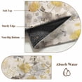 thumbnail image 6 of 3'x5' Area Rugs, Yellow Grey Botanical Indoor Outdoor Area Rug for Living Room Bedroom, Spring Floral Watercolor Rustic Washable Bathroom Rugs Kitchen Floor Carpet Mats Home Decor Aesthetic, 6 of 8