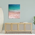 thumbnail image 2 of Stupell Industries Warm Blue Tide Umbrella Beach Coastal Landscape Painting, 36 x 48, Design by Lauren Jane, 2 of 7
