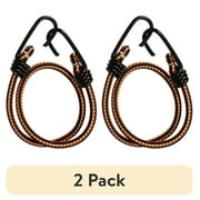 (2 pack) Hyper Tough Heavy Duty 24 inch Bungee Cord with Coated Hooks, Multicolor, 2 Bungees