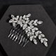 thumbnail image 3 of Nvzi Horquillas para el pelo de boda con flores para novias, peinetas con perlas de cristal, pinzas para el pelo, accesorios para el pelo de boda dorados, joyas -A, 3 of 5