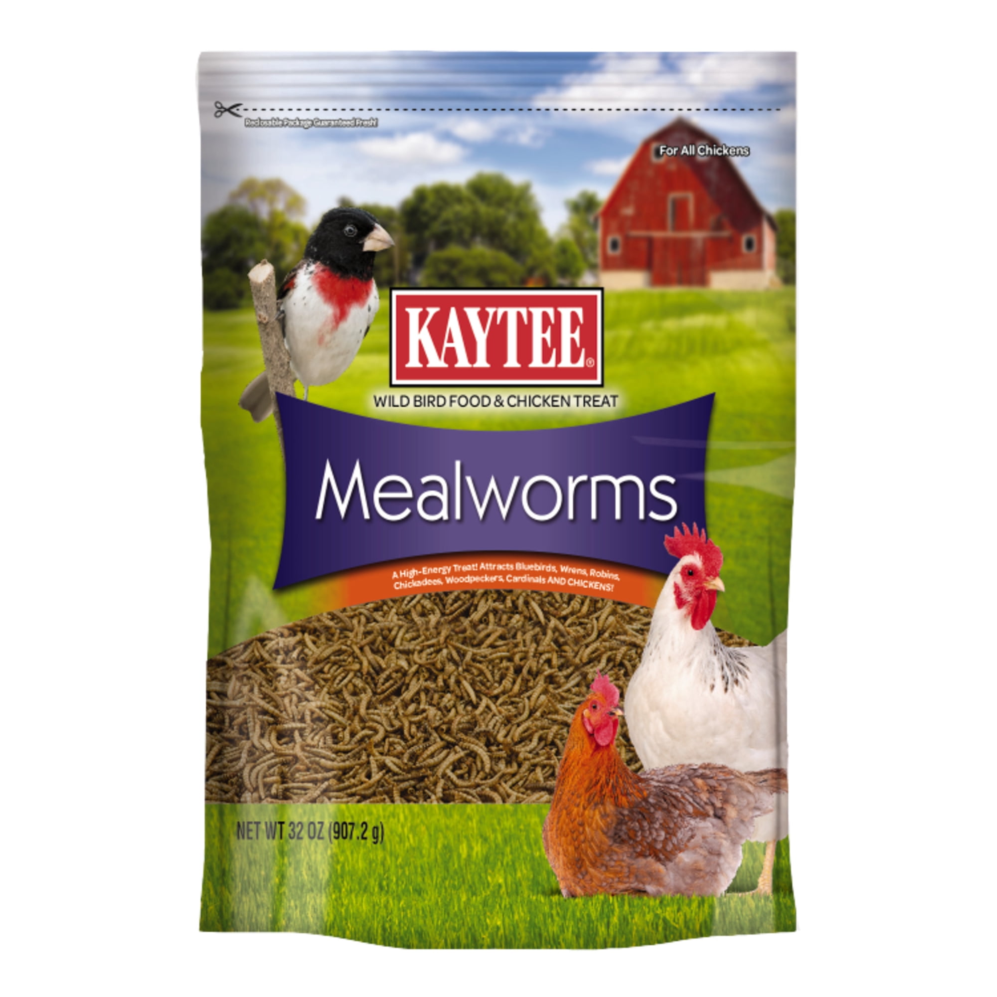 Kaytee Mealworm Food Pouch 32 Ounces