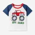 thumbnail image 4 of BOBOGOJP Toddler T-Shirts Boys Short Sleeve Tees Cotton Casual Graphic Crewneck Summer Top Blue for Size 7 Years, 4 of 7