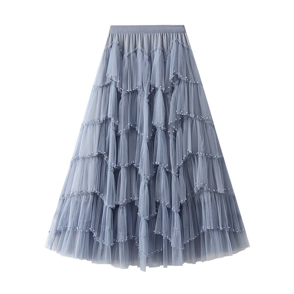 YUHAOTIN Female Maxi Skirt with Slit Summer a Line Tulle Party Dinner Tutu Skirt Brown Stretchy High Waisted Flared Skirt Pleated Skirts for Women Plus Size Pleather Boho Skirts for Women Plus Size