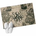 thumbnail image 2 of Retro Medieval Washable Small Entryway Area Rugs 2'x3', Map Octopus Low Pile Throw Rug Non-Slip Sturdy Edge Binding Carpet for Front Door Floor Room Entry, 2 of 9