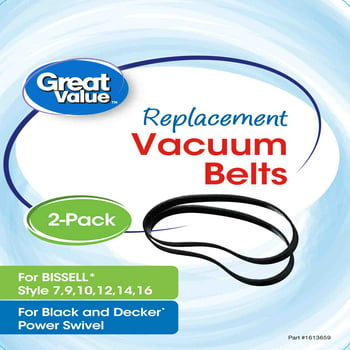 Great Value Bissell Replacments Vacuum Style 7 Belt, 2350 (2-Pack)