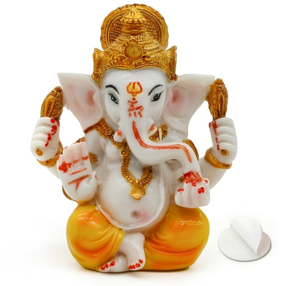 3.5" H Indian Ganesh Idol for Car Dashboard Hindu God Ganesha Statue India Ganpati Murti Mandir Diwali Gifts Altar Shrine Temple Pooja Items