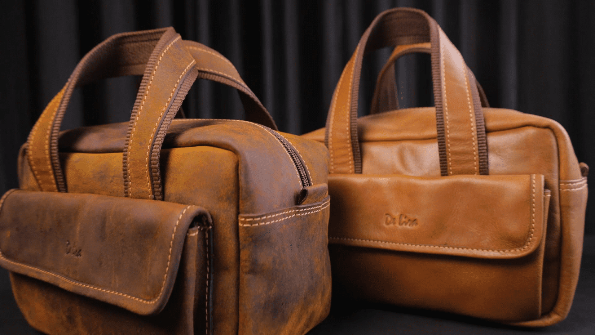 Extra Large Top-Grain Leather Toiletry Bag, Shaving Kit & Cosmetics Case, 10x6x5.5 in, Travel Organizer for Men & Women Dark Brown