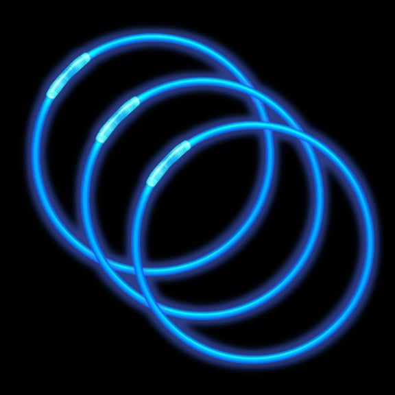 22" Blue Glow Necklace (Tube/50 Pieces)