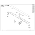 thumbnail image 4 of Kingston Brass BSF3227 Watercourse 32-Inch Stainless Steel Linear Shower Drain with Reversible Tile Insert and Flat Grate in Brushed Brass, 4 of 8