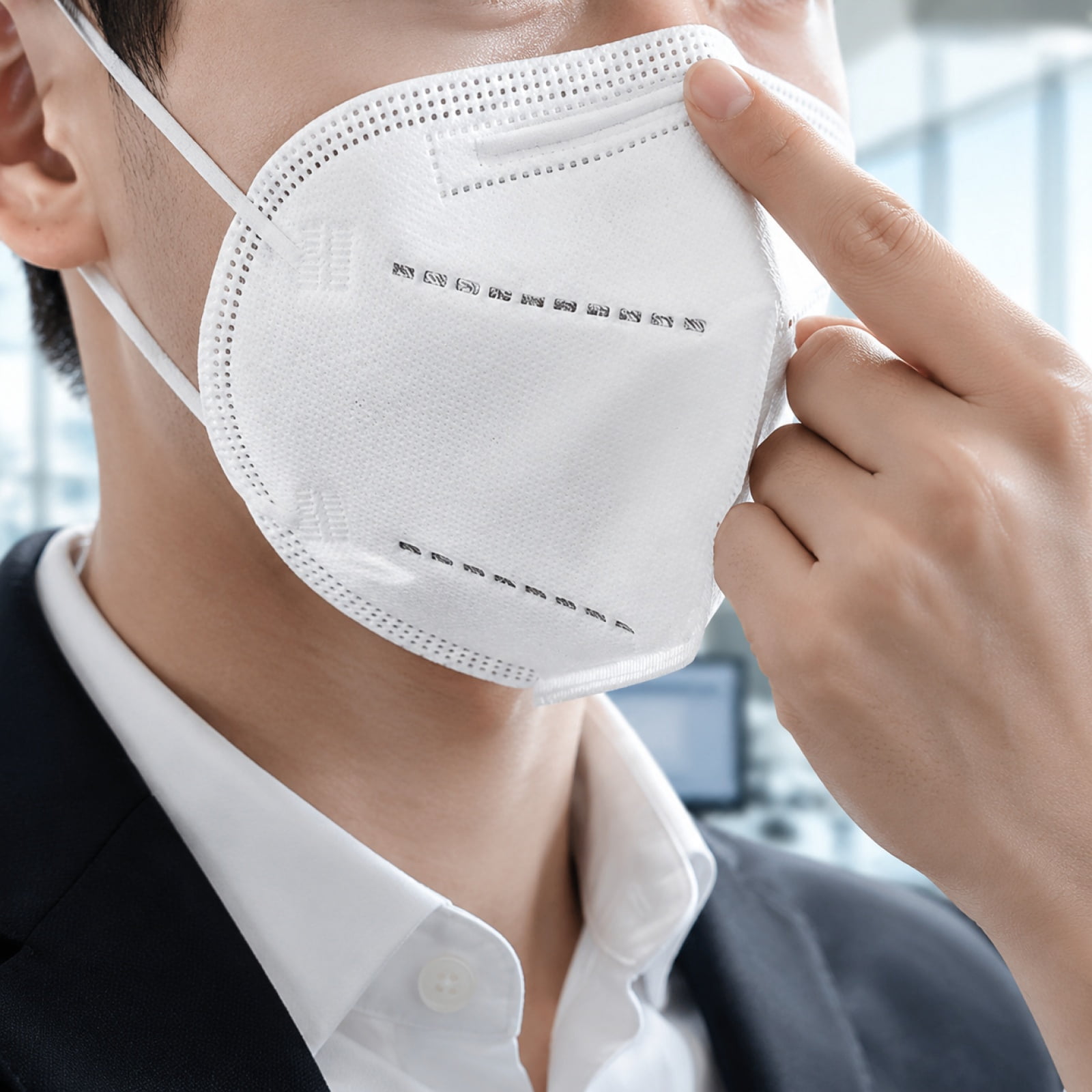 GIPQJK 50pc N95 Masks for Adults KN95 Face Mask 5-Ply Breathable Filter Efficiency≥95% Protective Cup Dust Safety Masks Against PM2.5 White Elastic Ear-Loops
