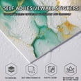 thumbnail image 5 of 10pcs Peel and Stick Tile Shower Waterproof Marble Tiles Wall Panels, 11.8"x11.8" Self-Adhesive Backsplash Tile, PVC Wall Panels Shower Tiles for Home Bathroom Green (Non Real Ceramic Tiles), 5 of 15