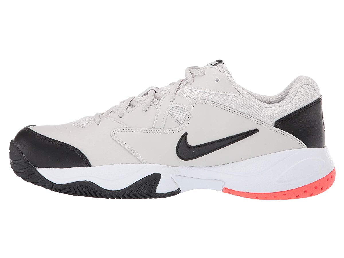 nike men's court lite 2 tennis shoes light bone and black