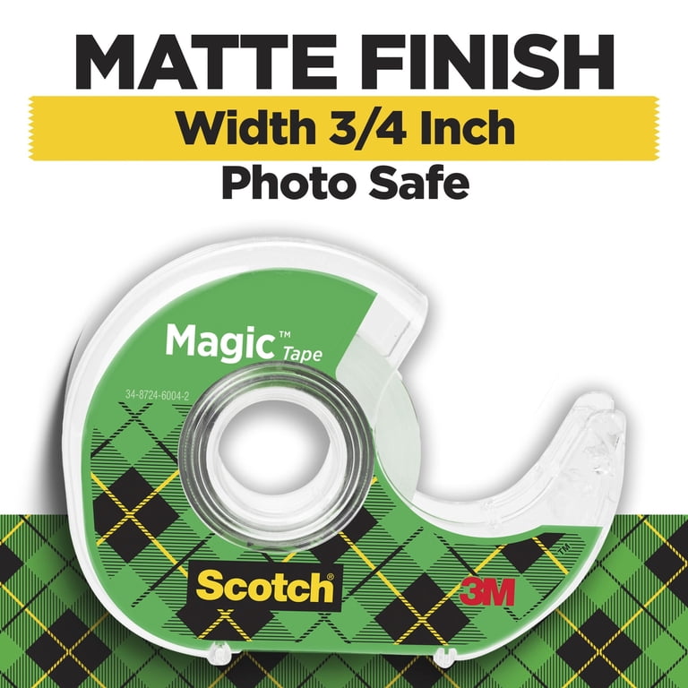 その他 Scotch P6-60HGN Scotch, Magic Tape Dispenser, 3/4 in. x 650 in., 6 Dispensers