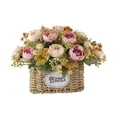 thumbnail image 4 of Flores artificiales con cubierta central decoración del hogar suministros de fiesta de regalo decoración de escritorio para la oficina de bodas Rosa, 4 of 8