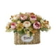thumbnail image 4 of Centro de mesa con flores artificiales y cesta, suministros para fiestas, decoración reutilizable. Rosa, 4 of 9