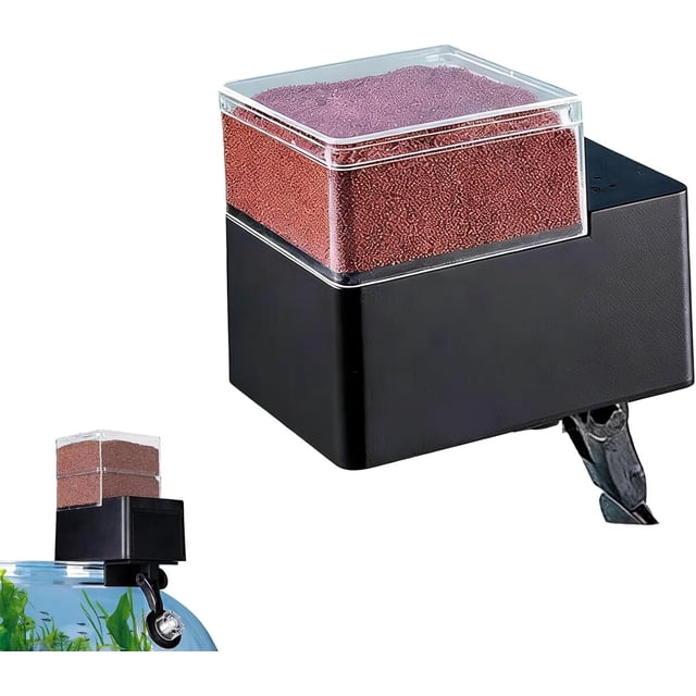 Distributeur Automatique de Nourriture pour Poissons, Dispositif d'Alimentation Automatique pour Aquarium, Dispositif Intelligent Réglable à 5 Vitesses pour Réservoir d'Eau Domestique (m(160ML))