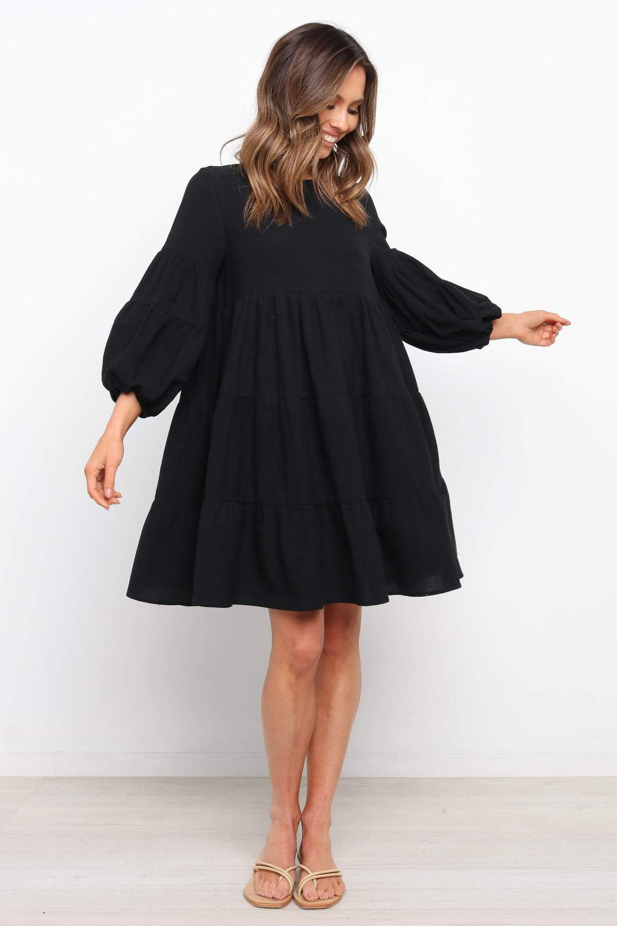 Uniexcosm Women's Dress Long Sleeve Mini ALine Summer Casual Loose