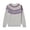 White, variant on Fair Isle Sweater Women Crewneck Lightweight Soft Pullover Sweater Tops Cozy Knitwear Casual Winter Fashion Comfortable Yarn