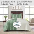 thumbnail image 4 of Mainstays Ensemble couette et drap-housse légers tout-en-un - 5pièces, Simple/XL Floral Vert, 4 of 14