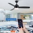 thumbnail image 5 of Wellspeed 48 in. Smart LED Ceiling Fan, 3-Blade, Indoor Matte Black, Work with Alexa and App Control, 5 of 16