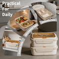 thumbnail image 7 of Bento Box,Lunch Box Set Container Leak-proof Eco-Friendly 1200 ML with Lunch Bag Cup Fork & Spoon, 7 of 7