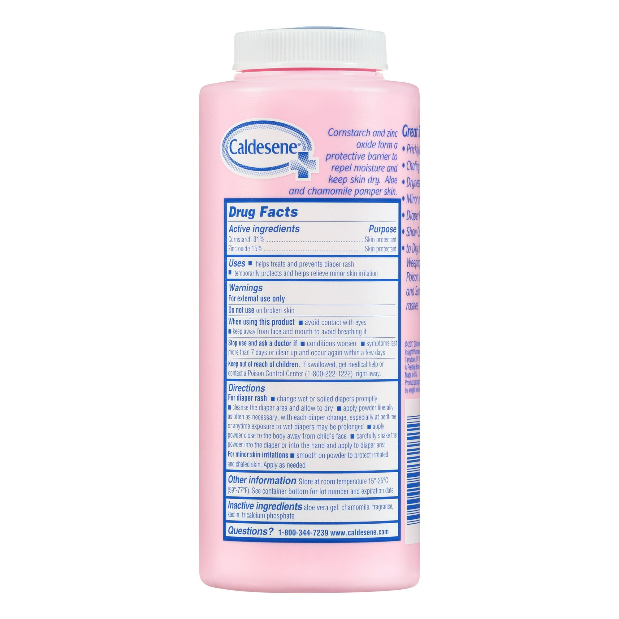 Caldesene Medicated Protecting Powder with Zinc Oxide & Cornstarch, 5 oz (Pack of 6)