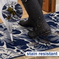 thumbnail image 4 of Findosom Runner Rug for Hallway 2x10 ft,Non-slip Machine Washable Runners Flower Floor Mats Low Pile Carpet Rug Runner with Rubber Backing for Entryway Doormat Bathroom Kitchen Laundry Room,Blue, 4 of 8