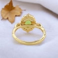 thumbnail image 4 of Oval Cut Peridot Engagement Ring Diamond Halo Promise Ring Women Statement Stacking Rong Anniversary Gift For Wife Yellow Gold Jewelry, 4 of 4
