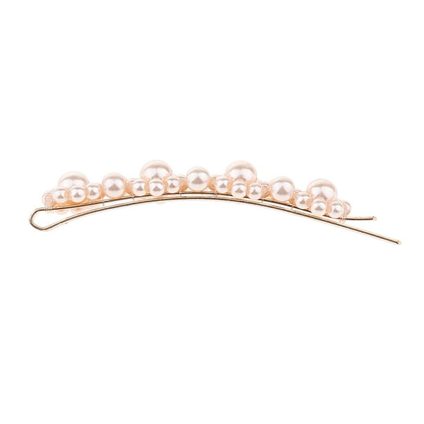 Las perlas de las mujeres pinza de pelo Pinzas para el cabello hechas con , pasador con / horquilla / accesorios para el cabello, 4 (champán, , rojo, plate - champán Champaña s Magideal Las perlas de las mujeres pinza de pelo