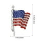 thumbnail image 3 of Broche de Cristal Esmaltado con La Bandera Estadounidense Ondeando, Ideal para Ropa, Bufanda, Bolso o Sombrero., 3 of 6