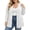 White, variant on Women's Plus Size Open Front Cardigan Long Sleeve Duster with Pockets Soft Stretchable Casual Outerwear for Fall and Winter Layering and Everyday Wear