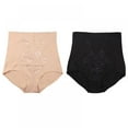thumbnail image 3 of Women Plus Size High Waist Control Panties Lace Jacquard Underwear Briefs S-5XL, 3 of 4