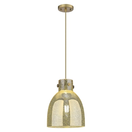 410-1PM-BB-G412-10ME Innovations Lighting Newton Bell - 1 Light Pendant In Industrial Style-11.75 Inches Tall and 10 Inches Wide-Brushed Brass