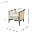 thumbnail image 2 of New Pacific Direct Tillman Linen Accent Arm Chair w/ Rattan, 2 of 13