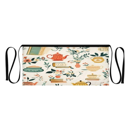 

Apron 3 Pockets Waterproof for Cooking Baking and Gardening Cartoon Teacup