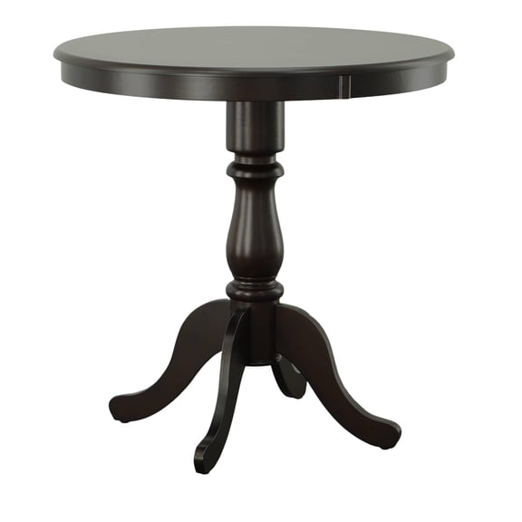 Bowery Hill Contemporary 36" Round Pedestal Bar Table in Espresso